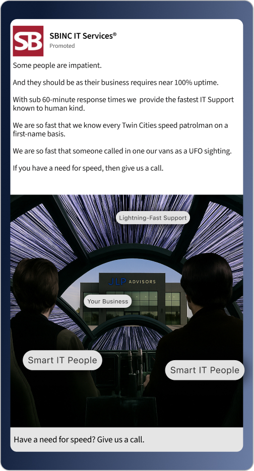 MSP LinkedIn Ad example