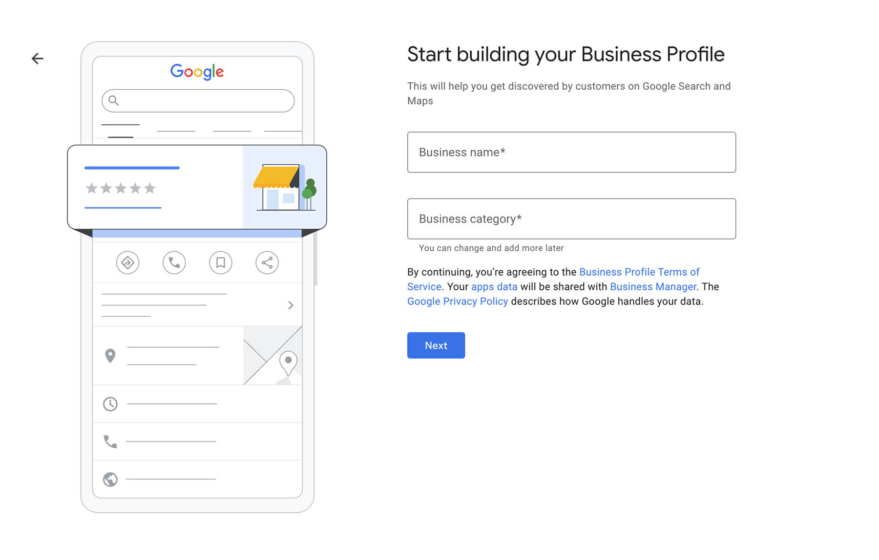 Step 2 - Create a Google My Business Profile Without Physical Address